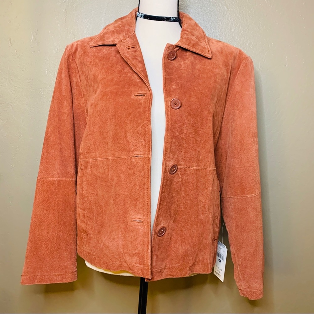 Wilson’s Leather rose copper suede jacket/shacket - Picture 3 of 7